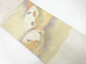 辻ヶ花模様織り出し　名古屋帯
